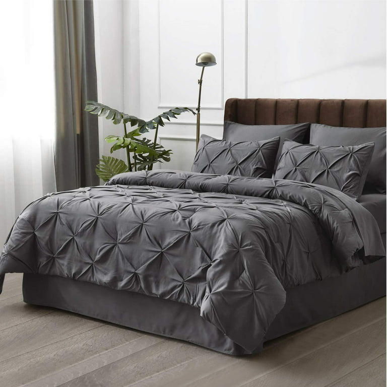  Bedsure Black Twin Comforter Set with Sheets - 5 Pieces Twin  Bedding Sets, Pinch Pleat Twin Bed in a Bag with Comforter, Sheets,  Pillowcase & Sham : Home & Kitchen