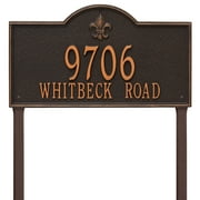 Personalized Whitehall Products Bayou Vista Double Line Estate Lawn Plaque in Oil Rubbed Bronze