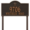 Personalized Whitehall Products Bayou Vista Double Line Estate Lawn Plaque in Oil Rubbed Bronze