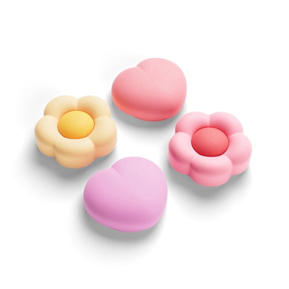 GeekShare Thumb Grip Caps Compatible with Switch 2 Silicone Joystick Cover Heart Flower 4PCS