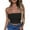Black, variant on Pntutb Women's Solid Color Summer Fashion Casual Tops Tube Tops Strapless Blouse