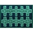 thumbnail image 1 of Ahgly Company Indoor Rectangle Southwestern Turquoise Blue Country Area Rugs, 2' x 3', 1 of 4