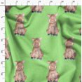 thumbnail image 3 of Soimoi Green polyester Crepe Fabric Pig Animal Print Fabric by the Yard 52 Inch Wide, 3 of 5