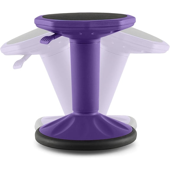 Neatifyes Wobble Stools for Classroom Seating, 24" Wiggle Stool with Adjustable Height, Sitting Balance Chair for School Active Learning, Office Stand Up, Flexible Seating Wobble Chair (Purple)