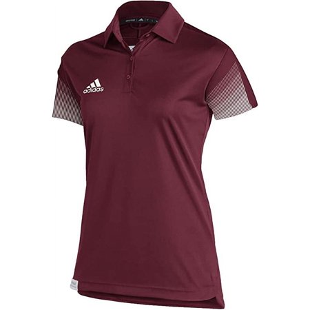 GL7881 Adidas Sideline 21 Primeblue Polo Women's Multi-Sport Burgundy/White M