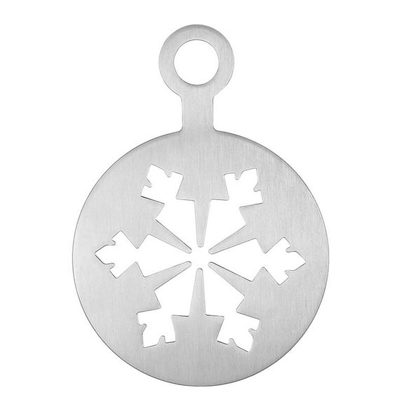 Lisbinx - Molde para espolvorear con espuma de leche, diseño de flores de café, acero inoxidable, para enmarcar pasteles