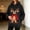 Black, variant on Women's Cat Pouch Hoodie Christmas Reindeer Fleece Cat Carrier Long Sleeve Pullover Sweatshirt with Zipper Pockets S-XXL