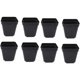 thumbnail image 1 of Paquete de 50 cubos negros para plántulas, macetas cuadradas de plástico, macetas pequeñas para interior y exterior (negro/6,5 x 5 x 6,5 cm), 1 of 5