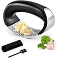 thumbnail image 1 of Garlic Press Rocker，Garlic Press Rocker Stainless Steel With Ergonomic Handle，New Kitchen Stainless Steel Garlic Mincer Crusher, 1 of 7