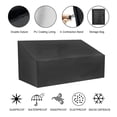thumbnail image 6 of Oxford Dust-Proof Waterproof Sunscreen Garden Couch Seat Furniture Rain Cover(163*66*89cm), 6 of 8