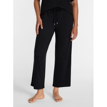 Joyspun Women's French Terry Knit Sleep Capri Pants, 25” Inseam, Sizes XS-3X