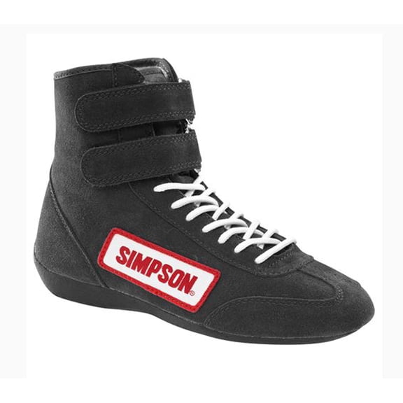 Simpson Racing 28140BK High Top Racing Shoes Adult Size 14 Black Pair