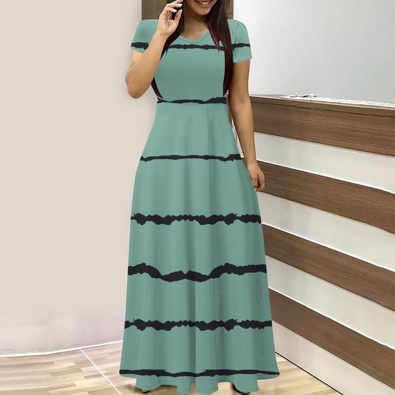 m&s beach dresses Ruffle Maxi Dress, Long Flowy Beach Cotton Dress, Beach Bride