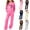 Hot Pink, variant on ATOGUTA Girl Outfits Sweatshirt Sets Straight Leg Sweatpants 2 Piece Outfits Fall Winter Size 7-15, Black