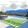 thumbnail image 3 of St. Patrick's Day Outdoor Rug for Patio/Deck/Porch, Non-Slip Large Area Rug 5 x 7 Ft, Shamrock Grasses Sage Green Plaid Indoor Outdoor Rugs Washable Area Rugs, Reversible Camping Rug Carpet Runner, 3 of 8