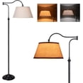 thumbnail image 1 of HonoDing Lámpara de Pie en Voladizo, Lámpara de Pie Tipo Candelabro con Brazo Oscilante Ajustable de 180°, Lámparas de Pie Modernas con Pantalla de Lino, Lámpara Clásica para Sala de Estar Oficina, 1 of 8
