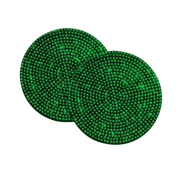 Scienceny Portavasos universal para coche Esteras de aislamiento térmico redondas Almohadillas de diamantes de imitación antideslizantes Posavasos Type2 NO2 Scienceny VI015548-05