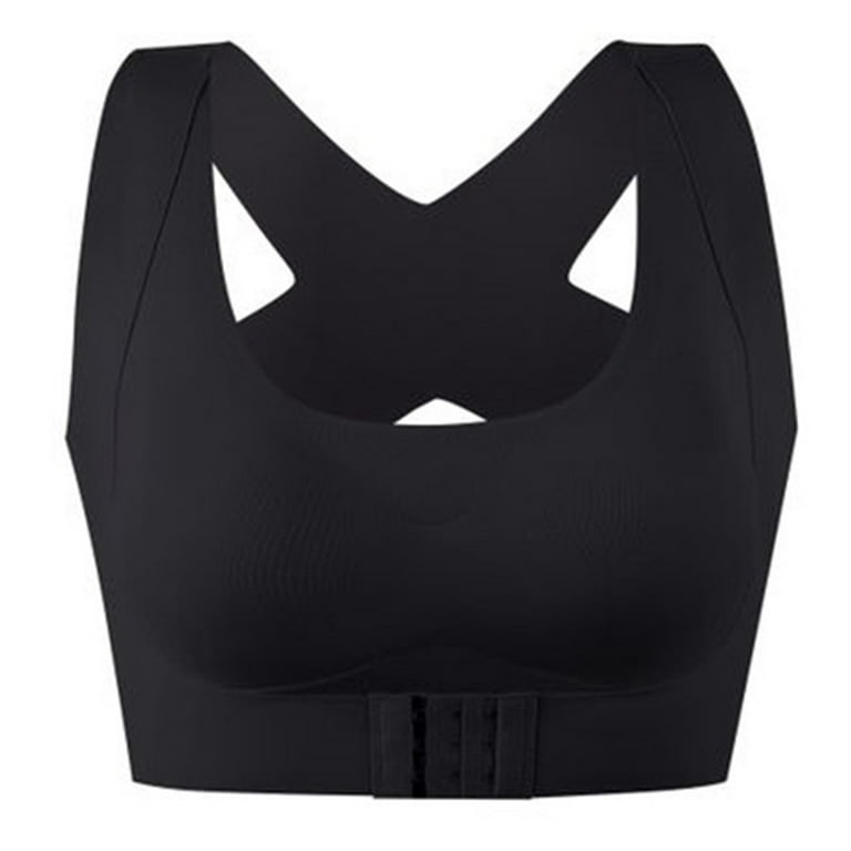 HAPIMO Rollbacks Sports Bras for Women Workout Activewear Bra Stretch  Elastic Shockproof Gathers No Steel Ring Running Padded Bralette Cozy  Athletic Vest Black M 