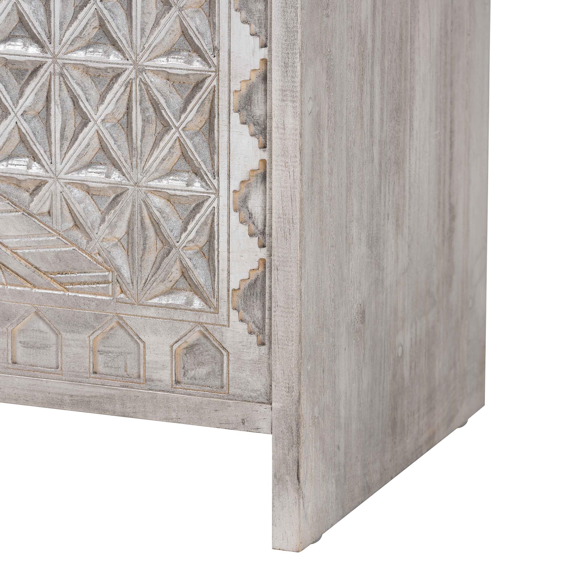 bali & pari Amado Modern Storage Chest, White Wash