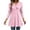 *Pink, variant on ClodeEU Women's V Neck Long Sleeve Swing Tunic Top,Solid Loose Flowy Casual Blouse Black,Women's Plus L
