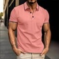 thumbnail image 3 of Jamicy Mens Shirts Casual Gift for Men Men's Knit Polo Shirts Casual Short Sleeve Button Down Shirts Crochet Classic Golf Polo Collared Shirts, 3 of 6
