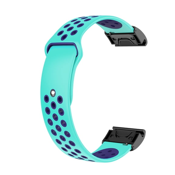 Mint/Blue Silicone Sports Watch Band For Garmin Fenix 5X / 5X Plus / Fenix 3 / Fenix 3 HR