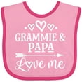 thumbnail image 3 of Inktastic Grammie and Papa Love Me Boys or Girls Baby Bib, 3 of 4