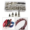 thumbnail image 2 of 80 Pcs Pointes de Cône en Alliage de Zinc Vis à Clous Rivets Punk DIY Rivets Punk Vis pour Sac Veste Artisanale, 2 of 9