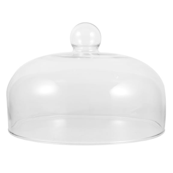 HEMOTON 1Pack Clear Glass Cake Dome for Food Protection and Dustproof Use in Kitchen