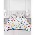 thumbnail image 3 of Colorful Polka Dot Twin XL Size Down Alternative Comforter, Lightweight Comforter Quilt Bedding Set with Pillow Shams Rainbow Color Polka Dots Abstract All Seasons Bed Comforter Duvet Insert 68"x98", 3 of 7