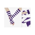 thumbnail image 3 of INSPIRE CHIC Women's 1 Pair Knitted Gloves Winter with Thumb Hole Y2K Cute for Christmas Purple-Whie, 3 of 6