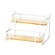 thumbnail image 2 of Estante de especias de 2 niveles, soporte para almacenamiento de tazas, organizador de condimentos de encimera, estante para condimentos de cocina, blanco, 2 of 9