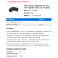thumbnail image 2 of PCV T Fitting - Compatible with 1987 - 1989 Plymouth Reliant 2.5L 4-Cylinder - Dorman, 2 of 2