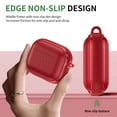 thumbnail image 5 of Leather Texture Design Case for AirPods Pro 3, Soft Silicone Shockproof Cover for Airpods Pro 3rd Generation 2025 with Carabiner, 5 of 10