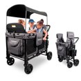thumbnail image 1 of WONDERFOLD W4 Original Stroller Wagon (4 Seater) - Collapsible Wagon Stroller with Seats with 5-Point Harnesses, Easy Access Zipper Door, and Removable Sun Canopy, Gray, 1 of 5