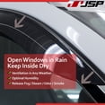 thumbnail image 4 of For Nissan Rogue 2014-2022 Window Rain Guard Deflector Chrome Trim Tape On, 4 of 10