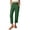 AB897 Green1, variant on Women Breathable Straight Leg Pants Solid Color Elastic Waist Trousers With Pockets Ladies Party Play Dress Pants Khaki Size S