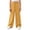 Yellow, variant on CPNG Girls Cotton Linen Pants Solid Color Elastic High Waist Wide Leg Pants Lightweight Comfortable Breathable Casual Pants