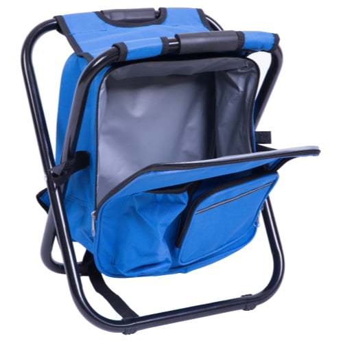 Details about   Backpack Cooler Chair Stool Combo 12 Can Tablet Sleeve Camping Hiking Beach Blue 