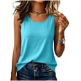 thumbnail image 5 of Diufon Tank Tops for Women Summer Casual Sleeveless V Neck Shirts Trendy Solid Color Basic Loose Tee Blouses, 5 of 6
