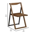 thumbnail image 5 of Curved Trim Panel Back Foldable Chair Set of 2 Brown - Saltoro Sherpi, 5 of 5