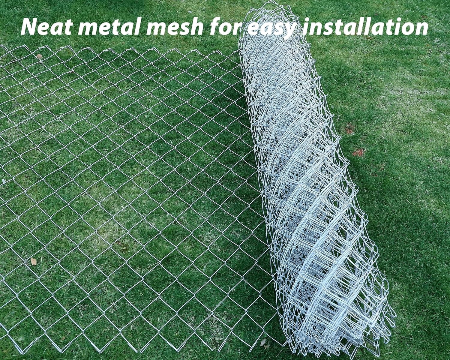 Magic Union Larger Size Metal Dogs Kennels Outdoor, 118'' L x 118'' W x 83'' H,Waterproof Anti-Ultraviolet roof Cover, Galvanized Steel Cage Fence Dog Playpen,Lockable Door for Outside Backyard Farm