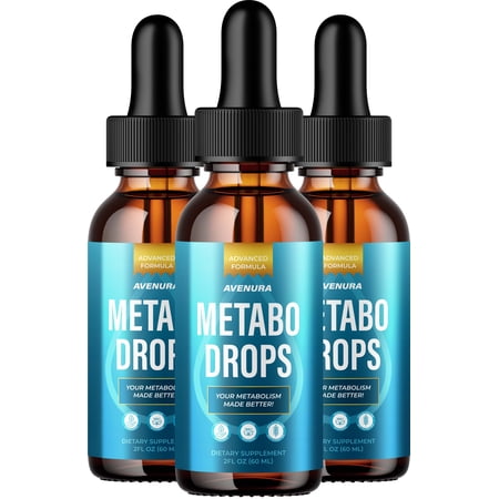 Metabo Drops Liquid Drops – Metabo Natural Blend Healthy Organic Support, 3 Pack, 3 Month Supply