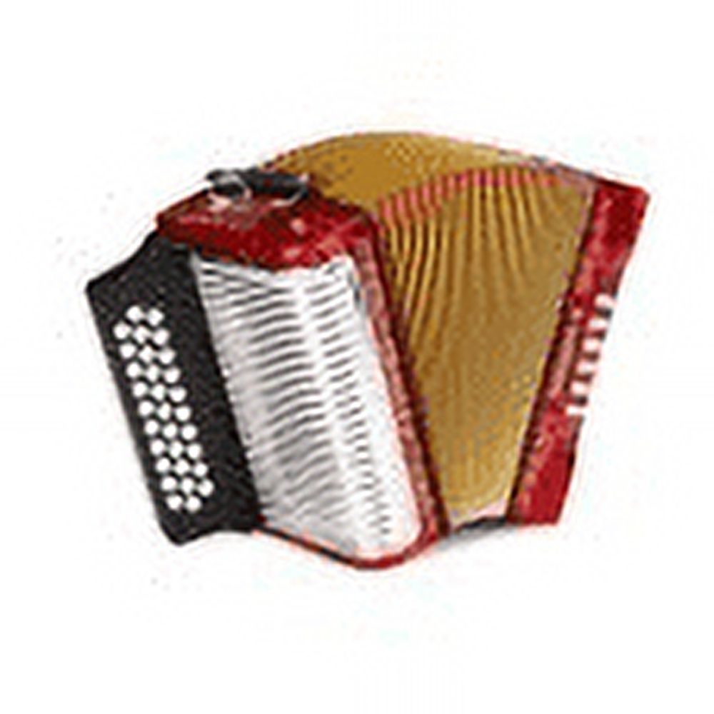 Hohner 3500GR Corona II Diatonic Accordion (GCF Keys, Pearl Red)