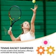 thumbnail image 5 of Uxcell Tennis Racket Vibration Dampener Soft Silicone Racket Shock Absorber for Tennis Racquet String - Flower Shaped Yellow/Pink/Orange, 5 of 6