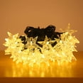 thumbnail image 1 of Guirnalda de luces solares para exteriores, 5 m, 20 LED, impermeables, decorativas para jardín, terraza, patio, casa, dormitorio, Navidad, boda y fiesta (blanco cálido), 1 of 4
