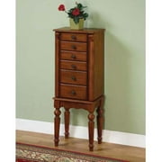 Lightly Distressed Deep Cherry Jewelry Armoire