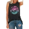 thumbnail image 2 of YI XIANG RAN Summer Beach Tank Shirts Women Palm Trees Sunset Beach Tank Top Tropical Hawaiian Vacation Sleeveless Shirt, 2 of 6