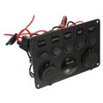 thumbnail image 3 of Panel de Interruptor PENGJTMXG 5 Botones Fusible de Seguridad Voltímetro Doble USB Toma de Encendedor Azul, 3 of 4