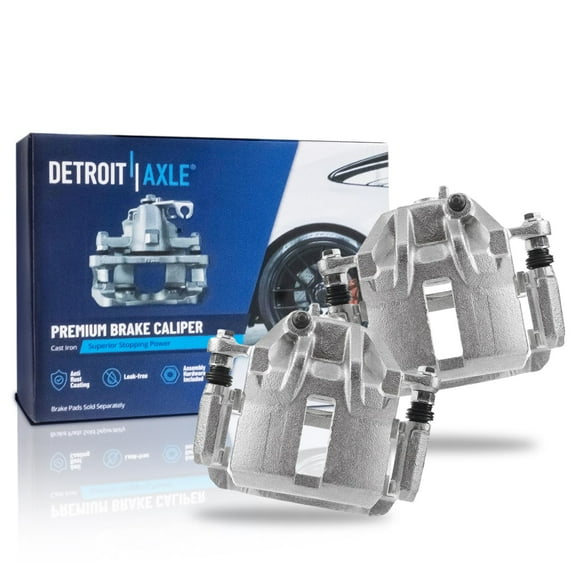 Detroit Axle - 2pc Front Brake Calipers for Hyundai 2002-2005 Elantra, Disc Brake Calipers with Brackets 2003 2004 Replacement